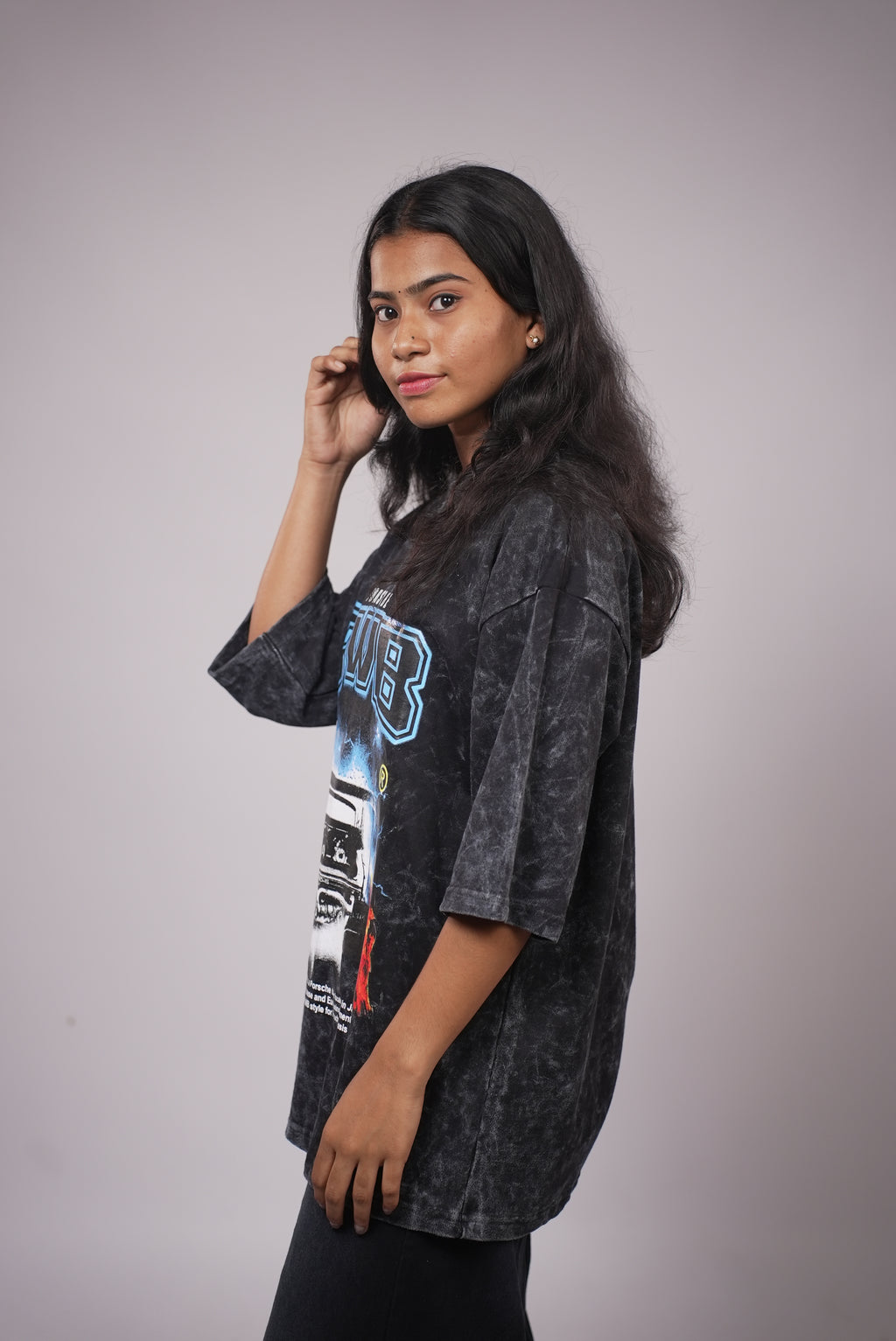 WOMEN CASUAL OVERSIZED PRINT T SHIRT