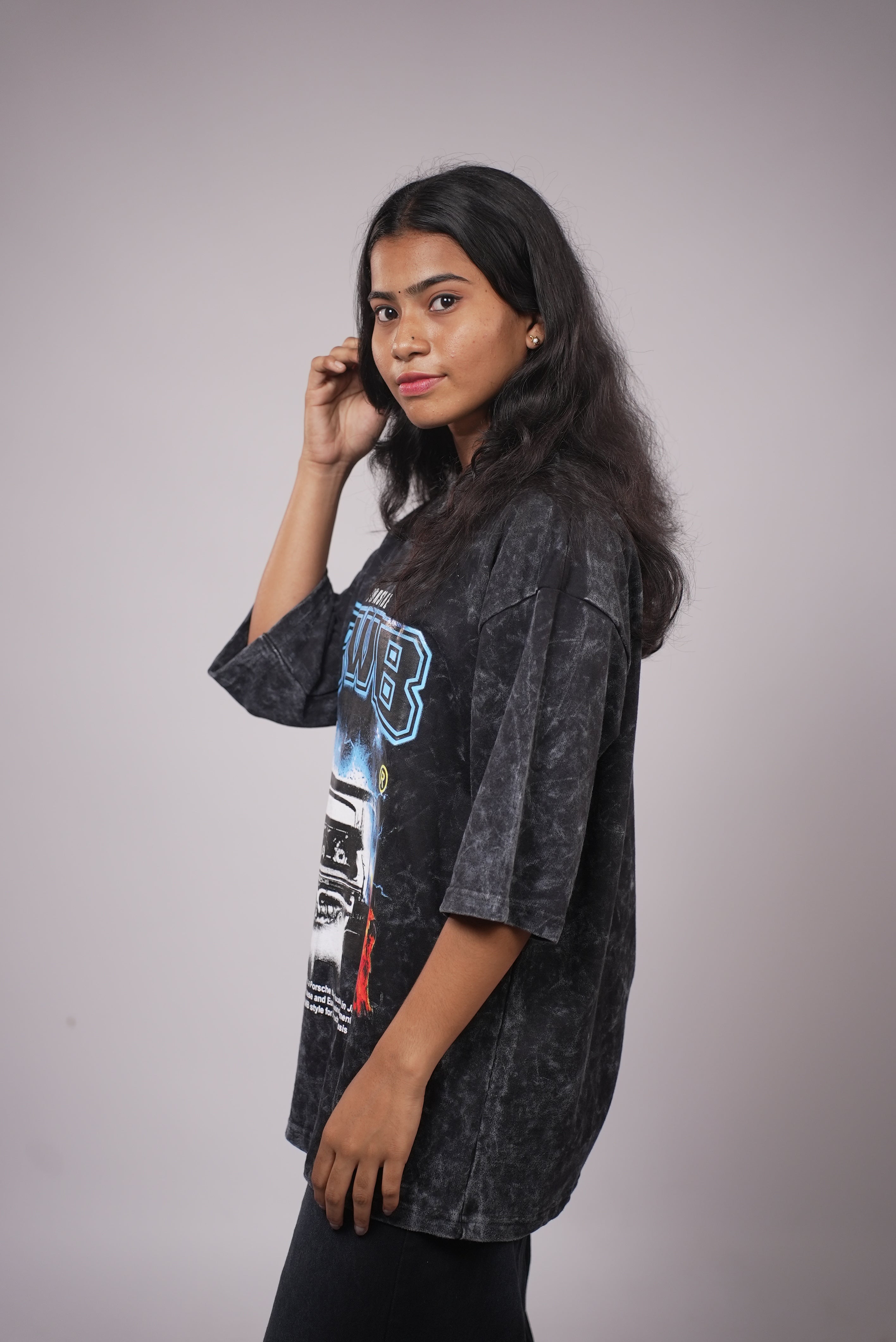 WOMEN CASUAL OVERSIZED PRINT T SHIRT