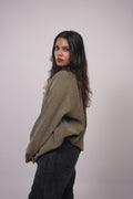 WOMEN OVERSIZE KNIT SWEATER