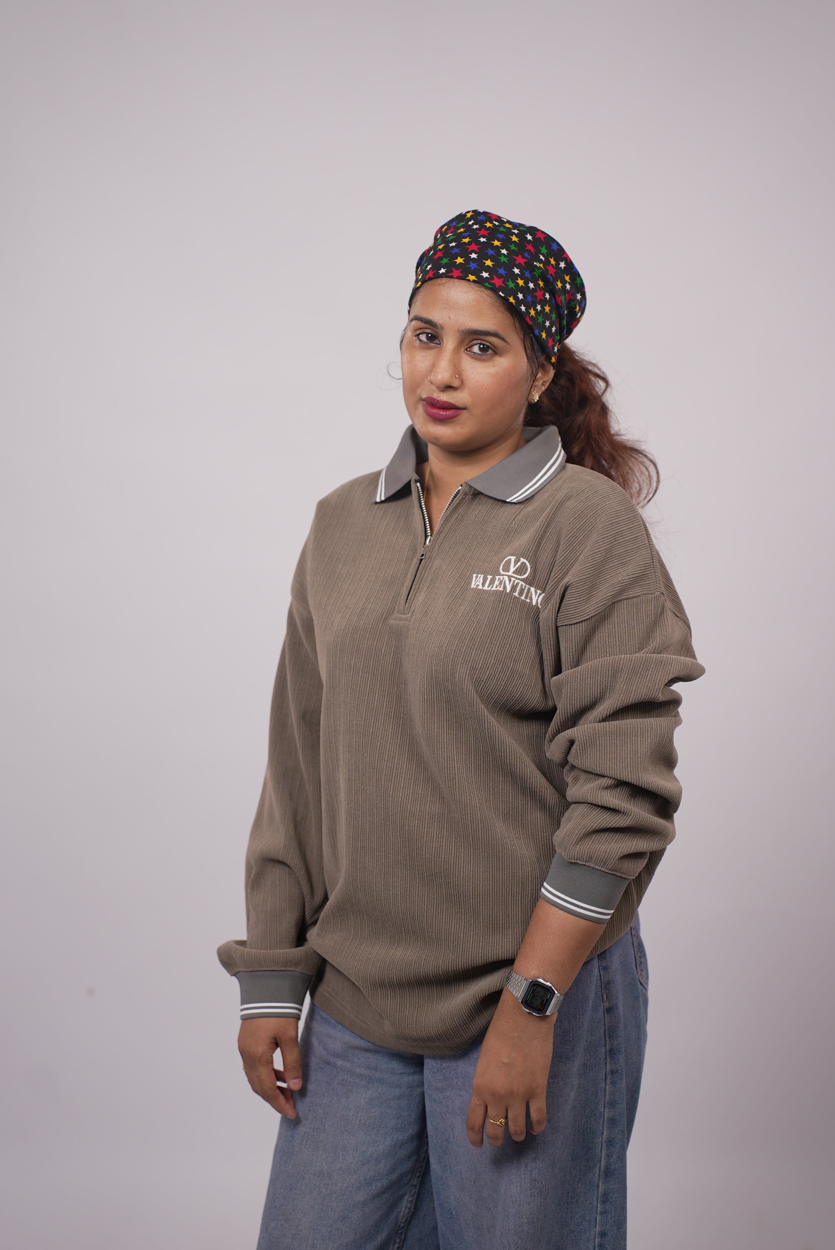 WOMEN OVERSIZE KNIT SWEATER
