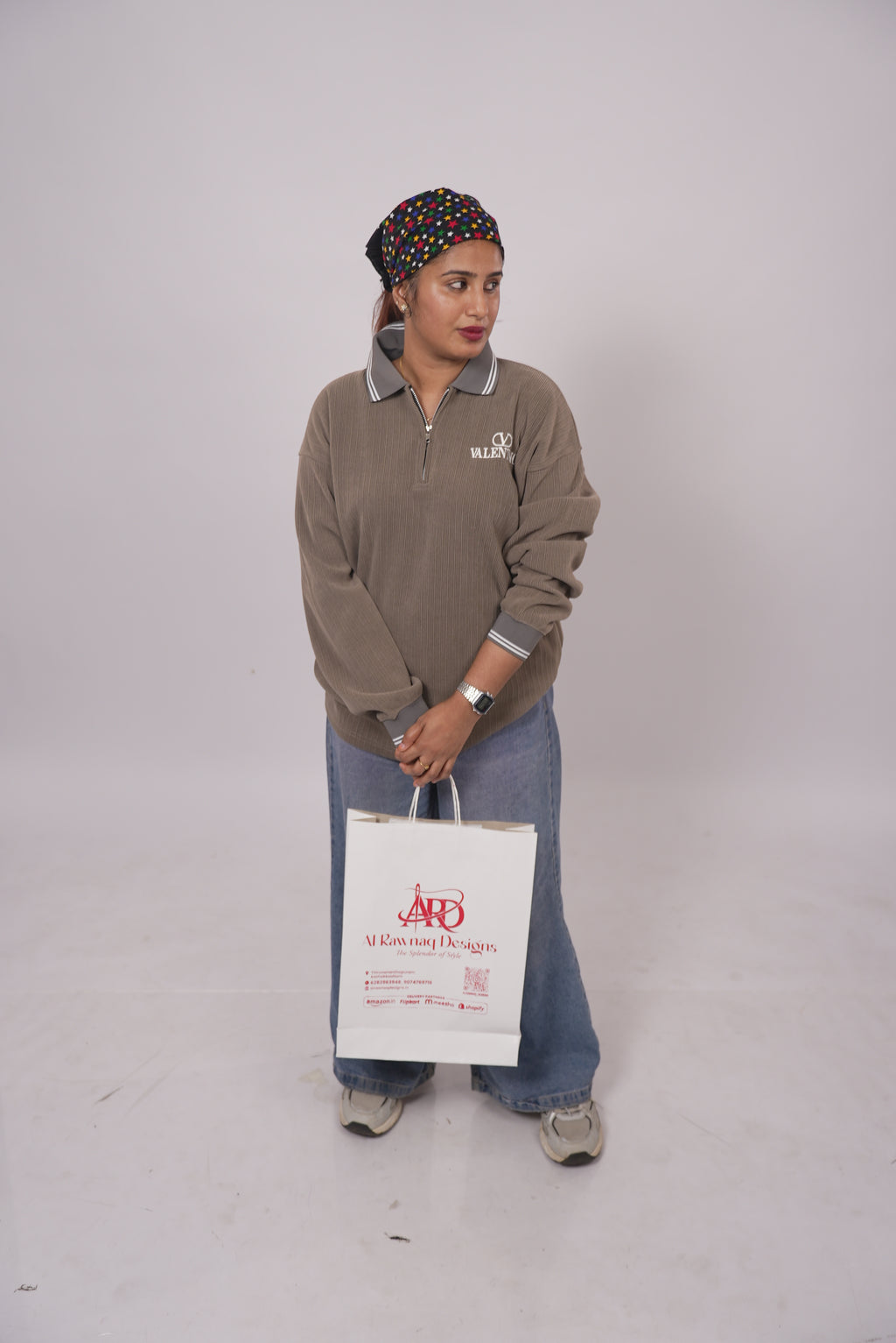 WOMEN OVERSIZE KNIT SWEATER