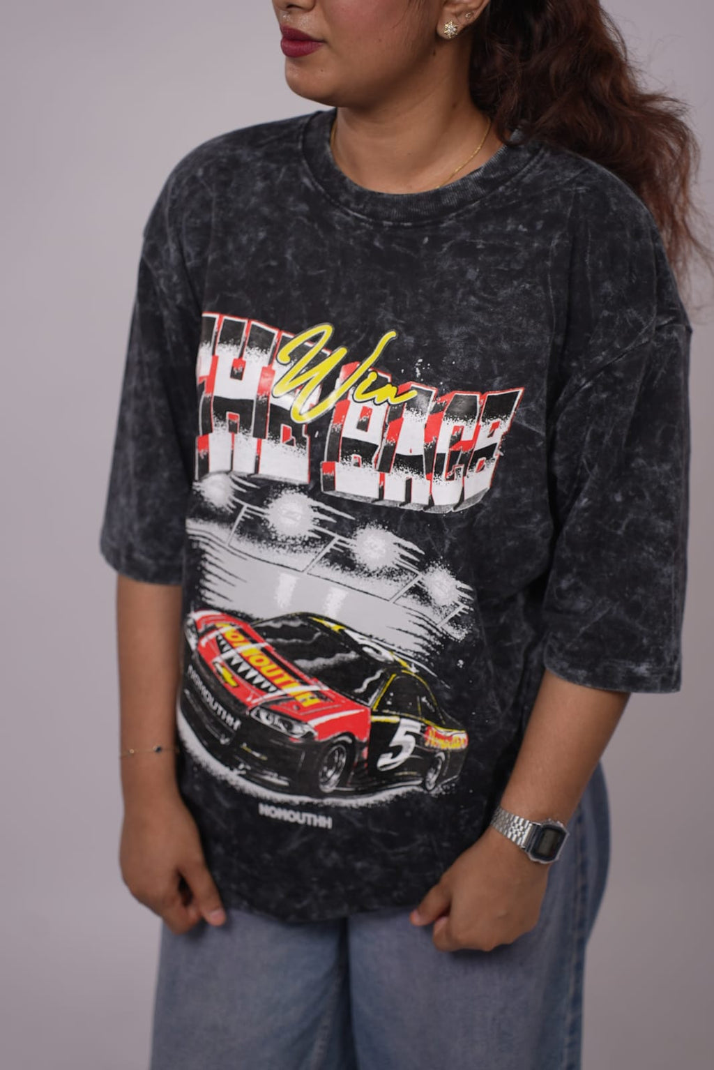 WOMEN CASUAL OVERSIZE PRINT T SHIRT
