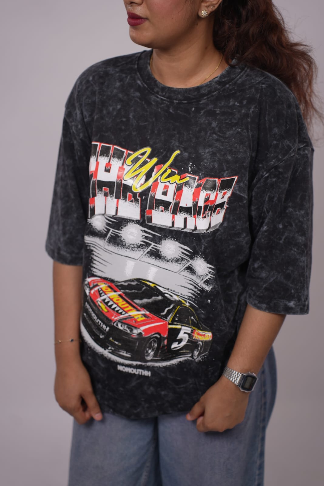WOMEN CASUAL OVERSIZE PRINT T SHIRT